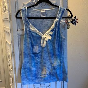 Anthropologie burn out sailor tank top